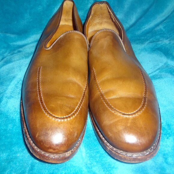 Coffee Brown Leather Allen Edmonds Macrae Loafers 13D - Picture 2 of 6